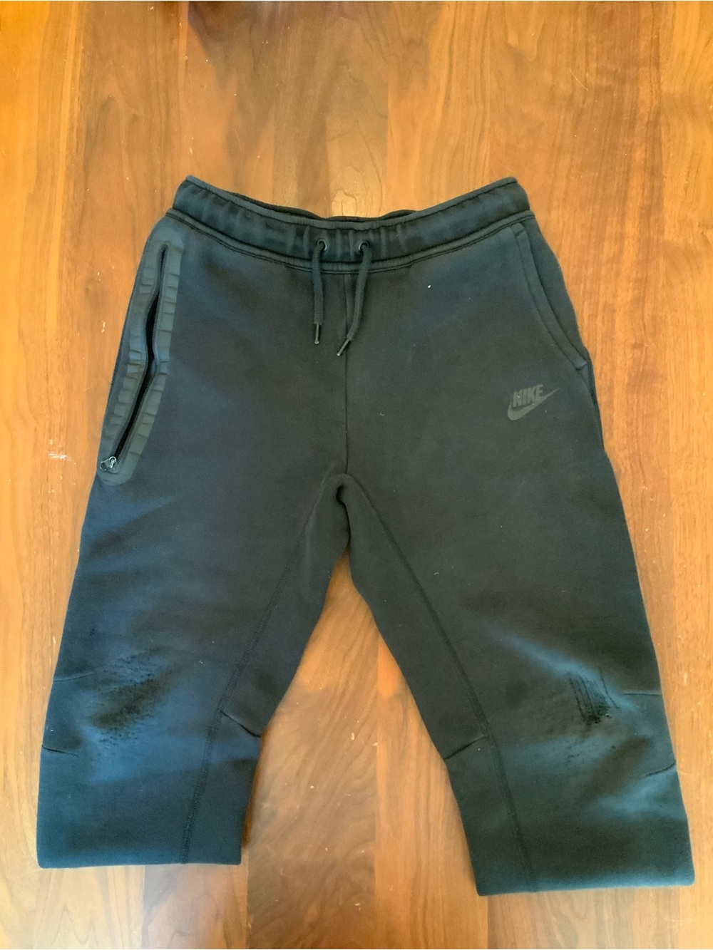 Nike Kids Black Athletic Joggers with Zip Pocket
